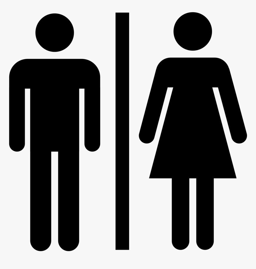 Bathroom Computer Icons Public Toilet Clip Art - Male Female Stick Figures, HD Png Download, Free Download