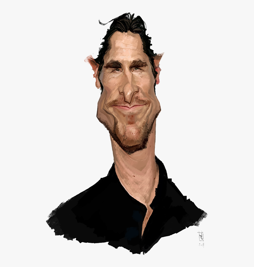 Christian Bale Png Image - Free Caricature Famous People, Transparent Png, Free Download