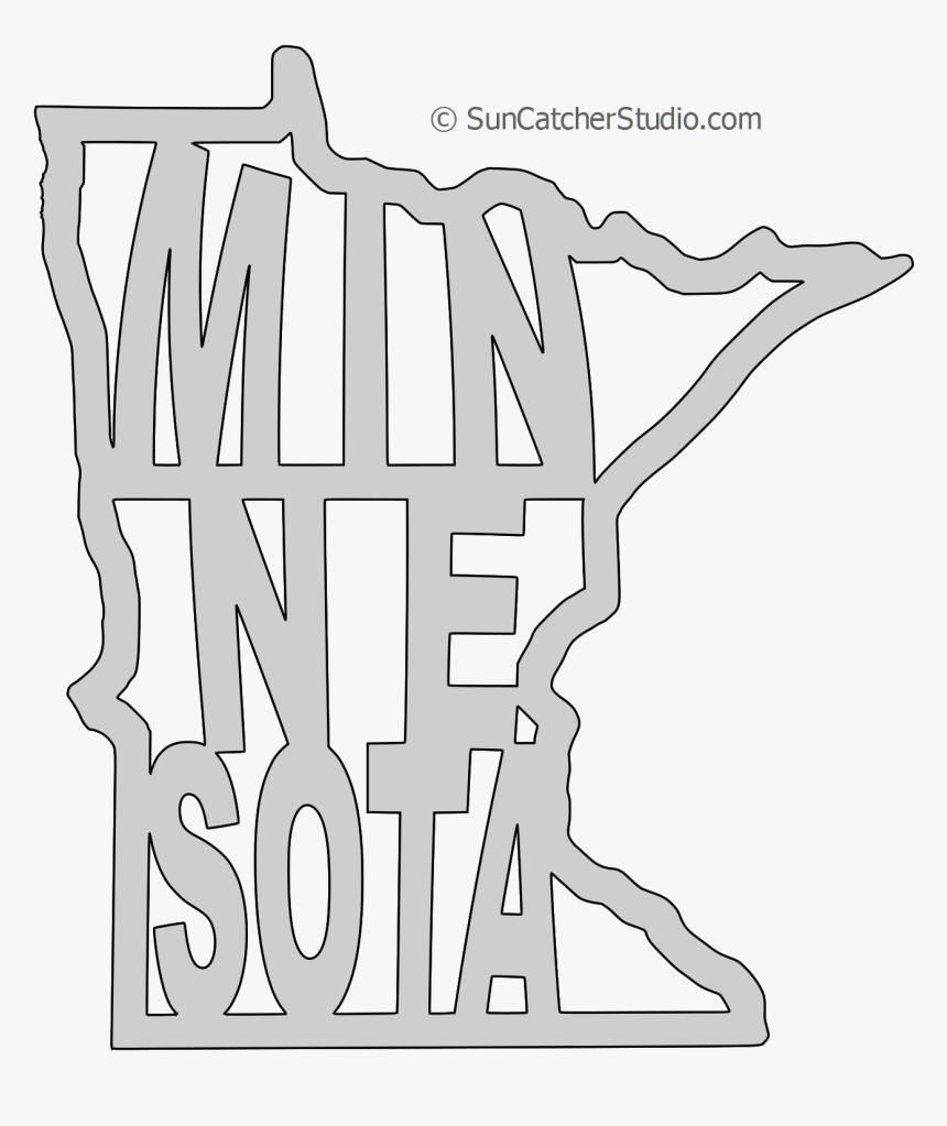 Minnesota State Outline Graphic, HD Png Download, Free Download