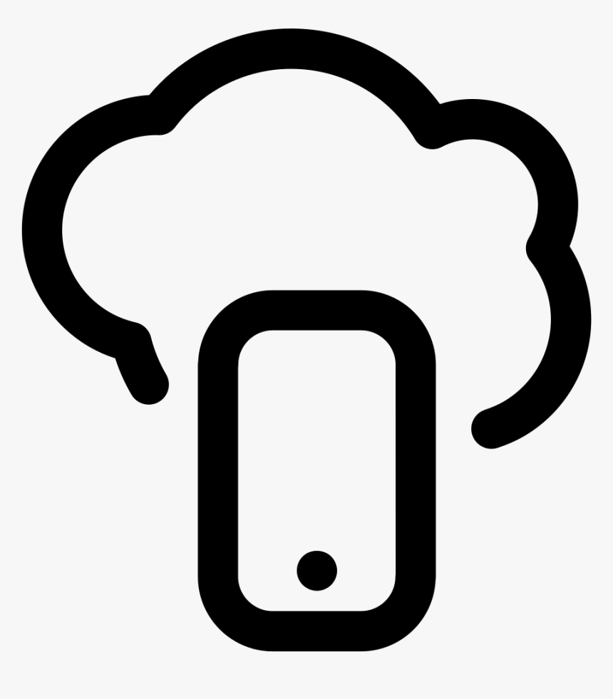 Iphone Inside A Cloud Outline, HD Png Download, Free Download