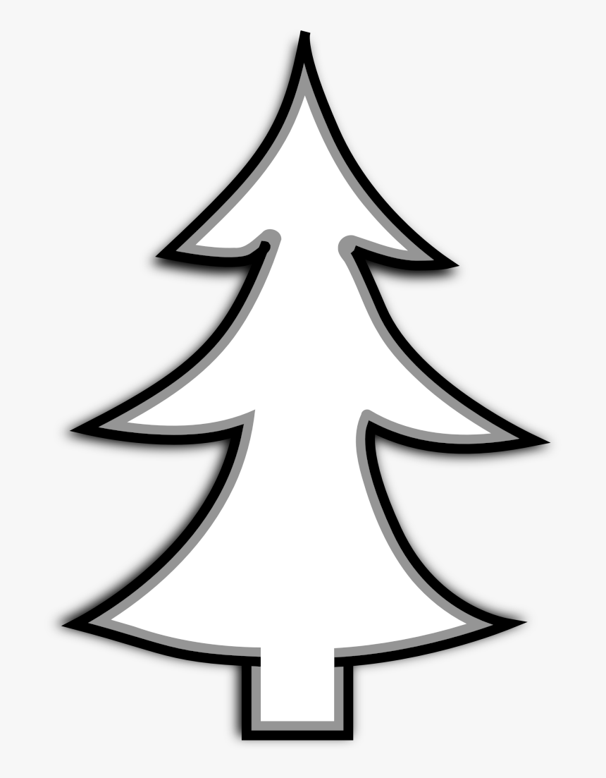 Clipart Of Ca, Rocks And December Free - Christmas Tree Clipart Black And White, HD Png Download, Free Download