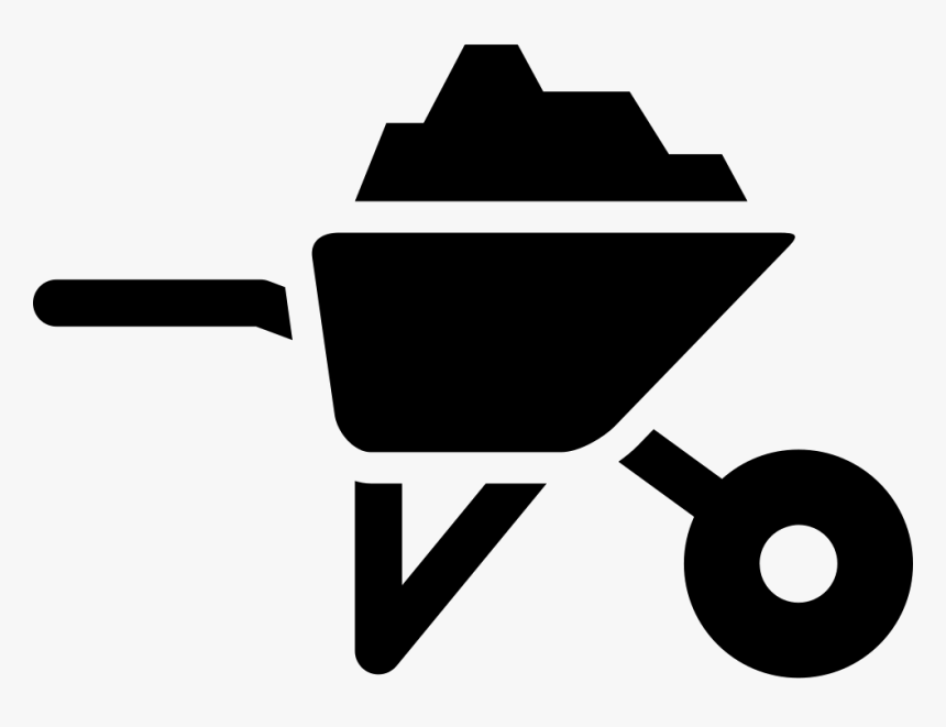 Barrow With Materials Svg Png Icon Free Ⓒ - Under Construction Black And White, Transparent Png, Free Download