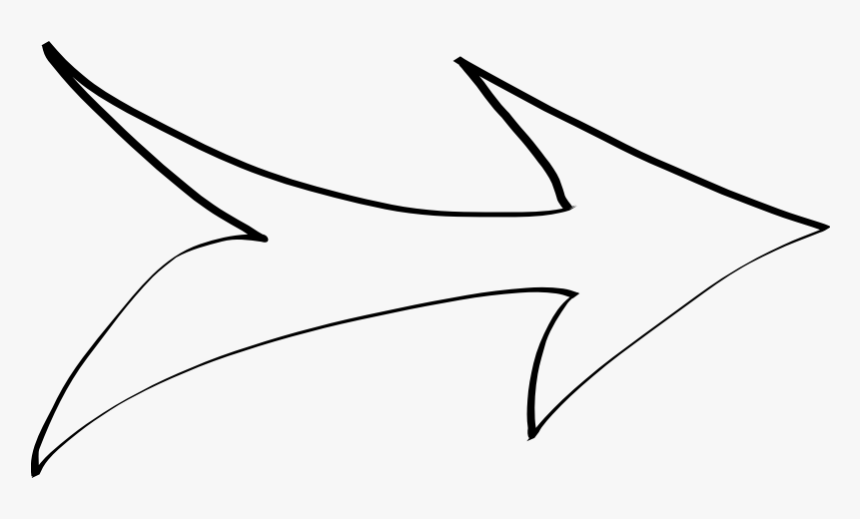 Hand Drawn Arrow Clipart - Arrow Outline Clipart, HD Png Download, Free Download