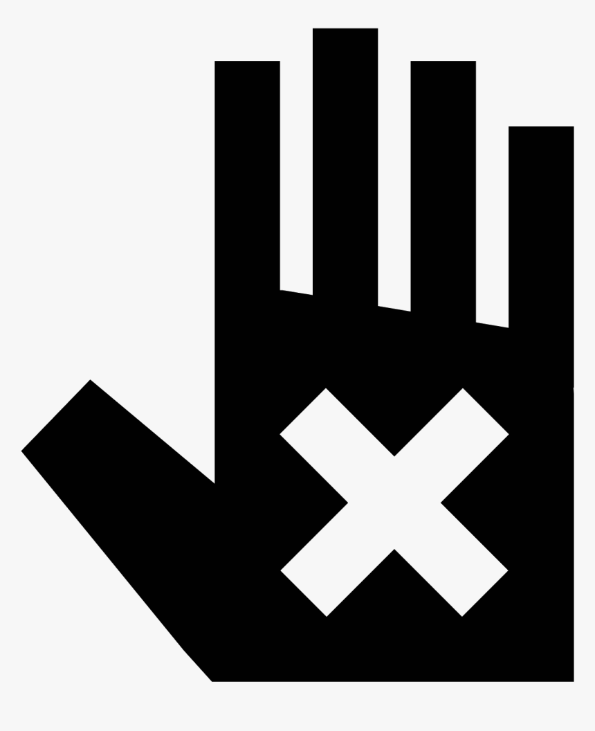 An Outline Of A Hand Is Held Up Facing You With An - Dj Logo Wolf, HD Png Download, Free Download