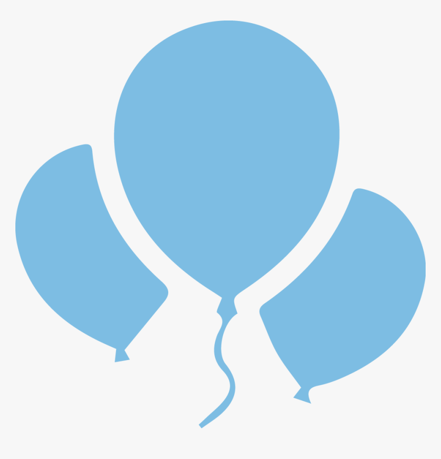 Party Icon Png Blue - Blue Balloons Png Icon, Transparent Png, Free Download