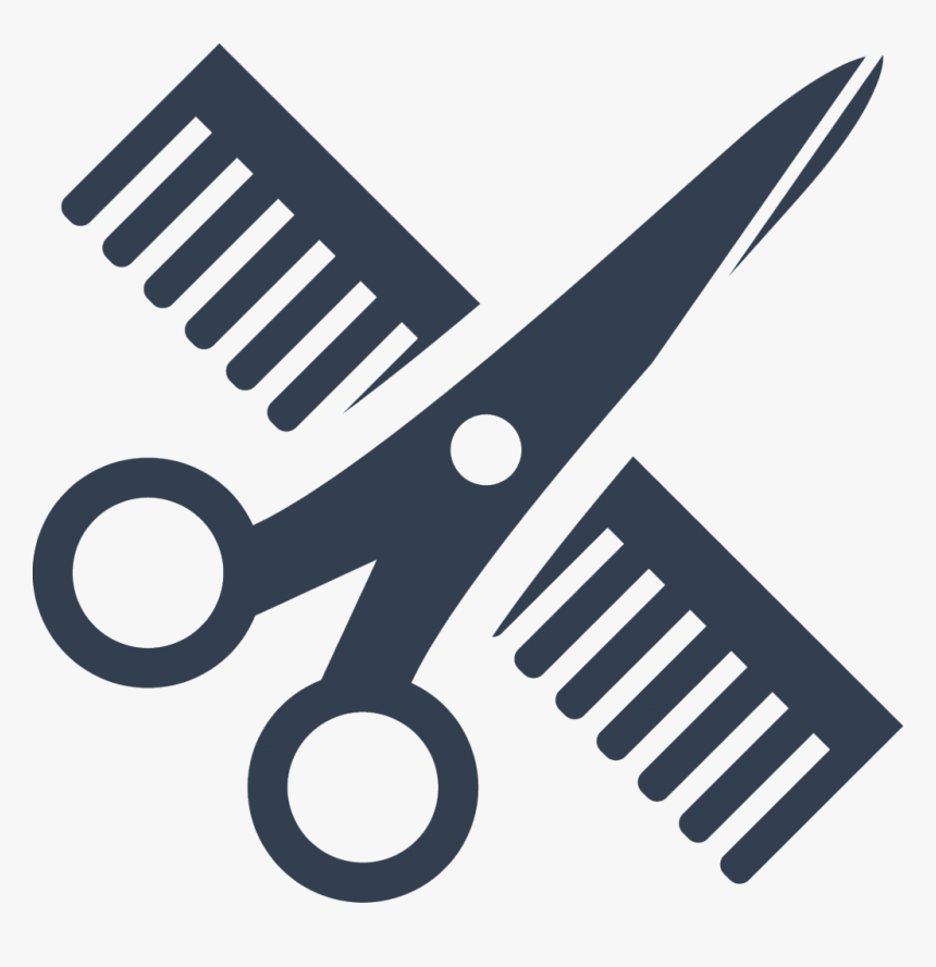 Transparent Scissors And Comb Png - Comb And Scissors Png, Png Download, Free Download