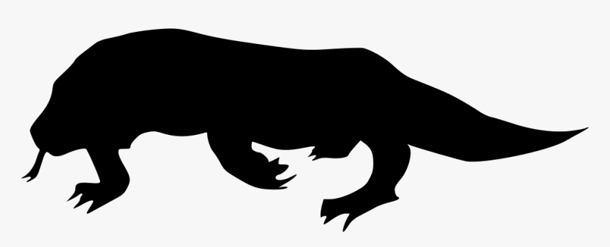 Komodo Dragon - Komodo Dragon Silhouette Png, Transparent Png, Free Download