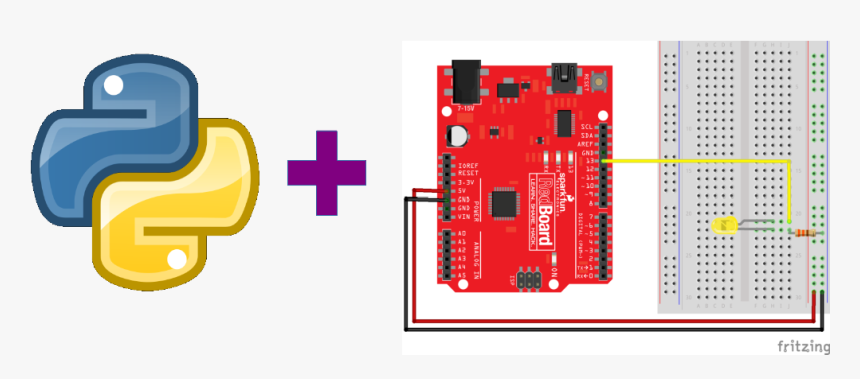 Python Logo And Arduino 5v To 3 3 V - Display Lcd 20x4 Arduino I2c, HD Png Download, Free Download