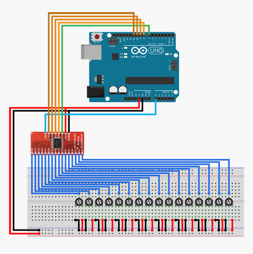 Schematic Pots Zps18d61b5c - Lcd And Keypad Interfacing With Arduino, HD Png Download, Free Download