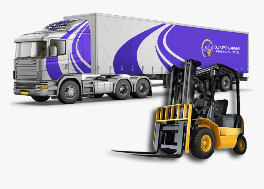 Transparent Fork Lift Clipart - Trailer Truck, HD Png Download, Free Download