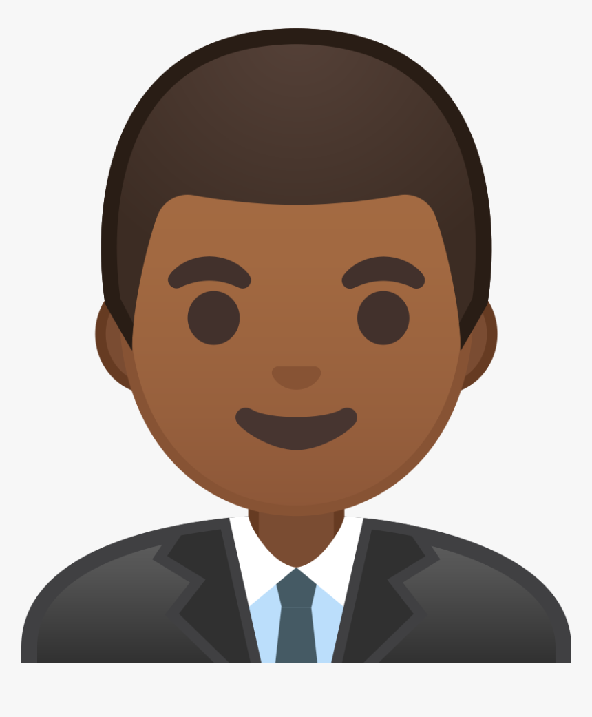 Man Office Worker Medium Dark Skin Tone Icon - Emoji Piloto, HD Png Download, Free Download