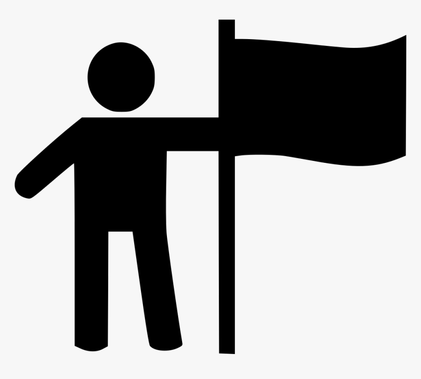 Man Setting Flag Svg Png Icon Free Download - Flag Man Icon, Transparent Png, Free Download