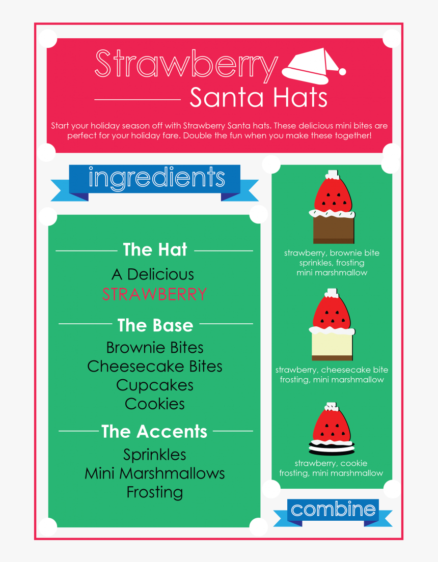 Strawberry Santa Hats - Watermelon, HD Png Download, Free Download