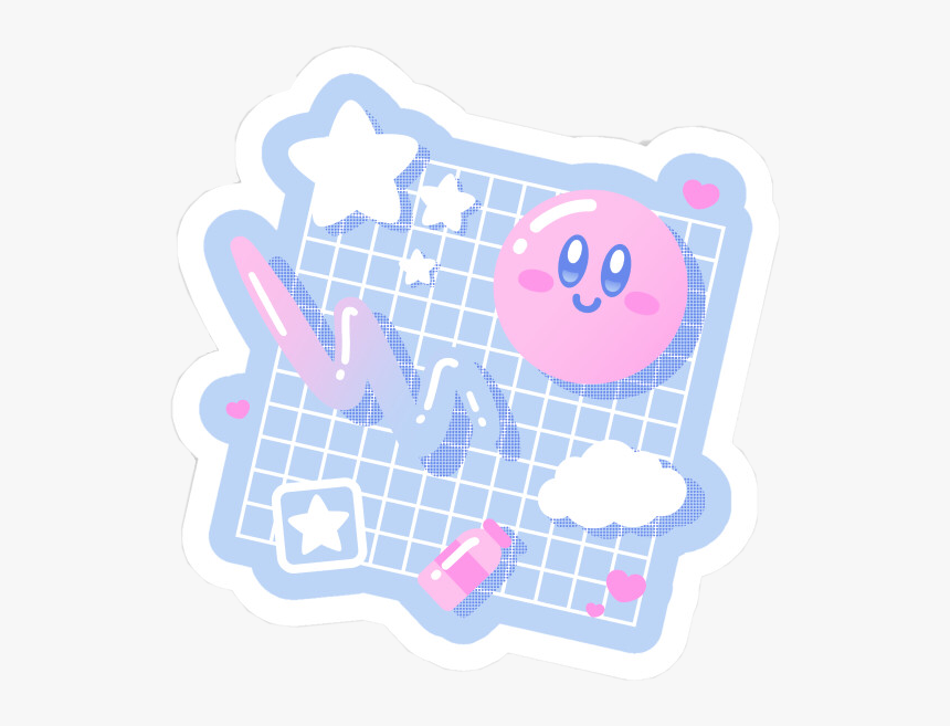 #japan #vaporwave #kirby #pink #pastel #kawaii #art - Pink Puff Aesthetic, HD Png Download, Free Download