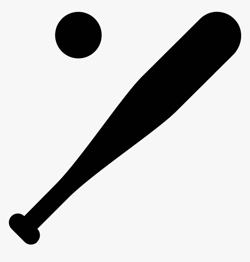 Baseball Bats Computer Icons Batting - Bat And Baseball Clipart Black, HD Png Download, Free Download