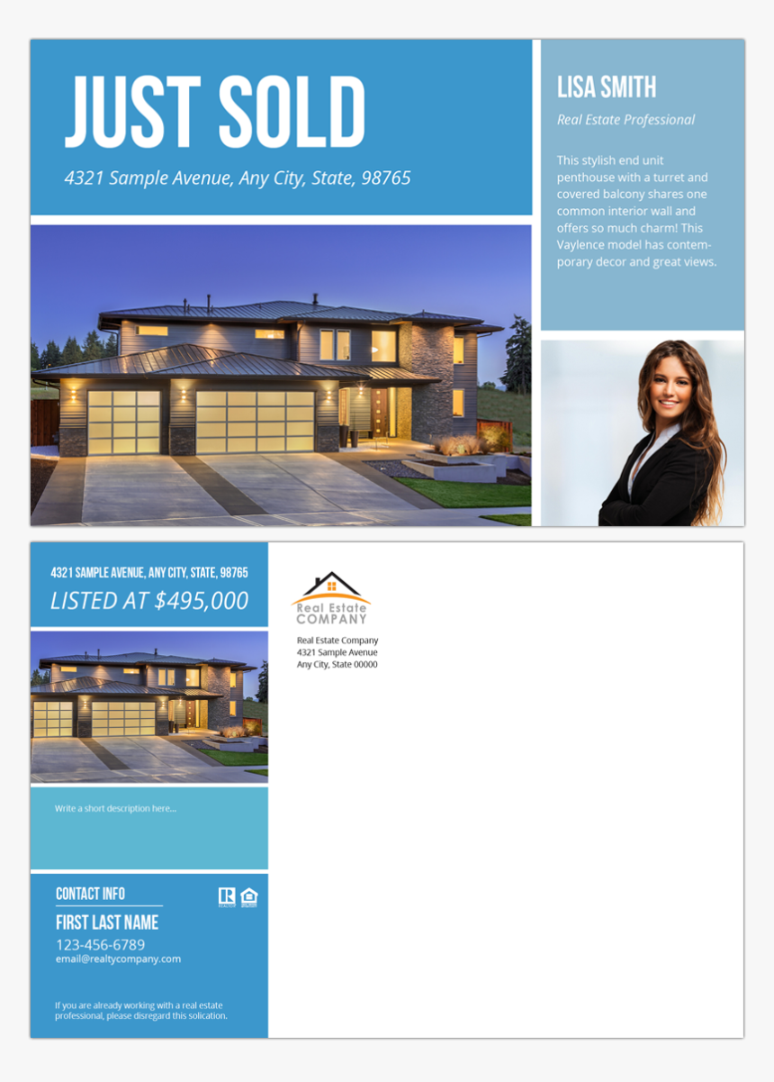 Real Estate Postcard - Ve Moved Postcard Real Estate Agent, HD Png Download, Free Download