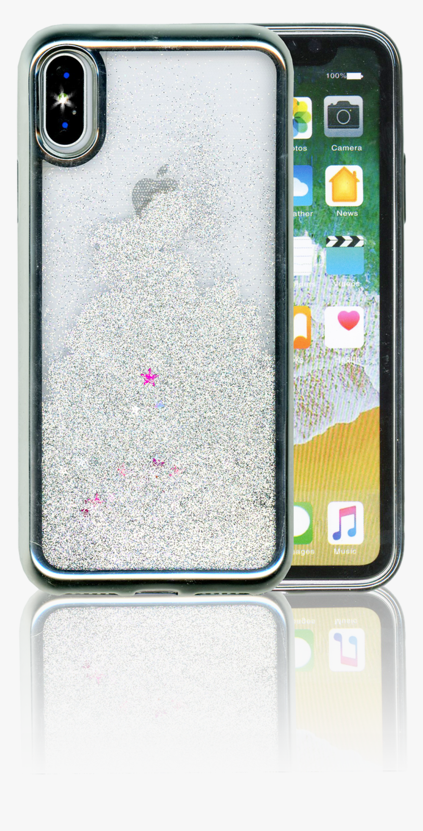Iphone X/10/xs Mm Electroplated Water Glitter Case - Iphone Xs Water Case, HD Png Download, Free Download