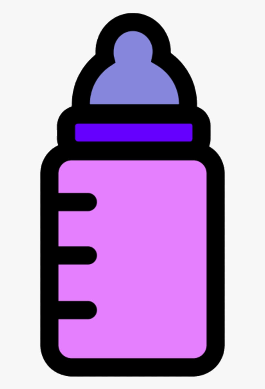 Baby Bottle Icon Purple Clipart Transparent Png - Easy Baby Bottle Drawing, Png Download, Free Download