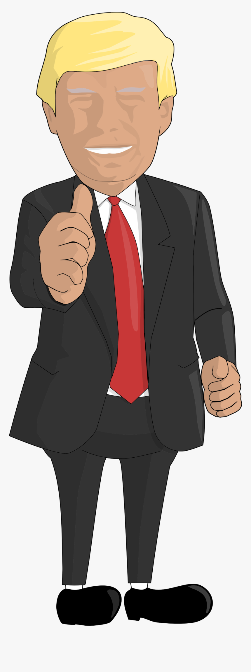 Donald Trump Cartoon Png - Tuxedo, Transparent Png, Free Download