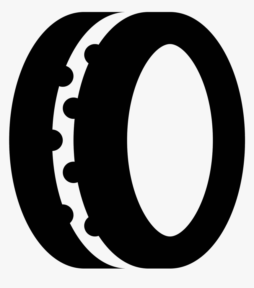 The Icon Is A Simplified Depiction Of A Car Tire - Tire Free Icon, HD Png Download, Free Download