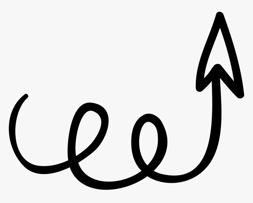 Swirly Arrow Pointing Upwards - Cute Arrow Pointing Up, HD Png Download, Free Download