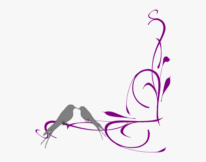 Floral Swirly Bird Bottom Corner Svg Clip Arts - Elegant Corner Border Design, HD Png Download, Free Download