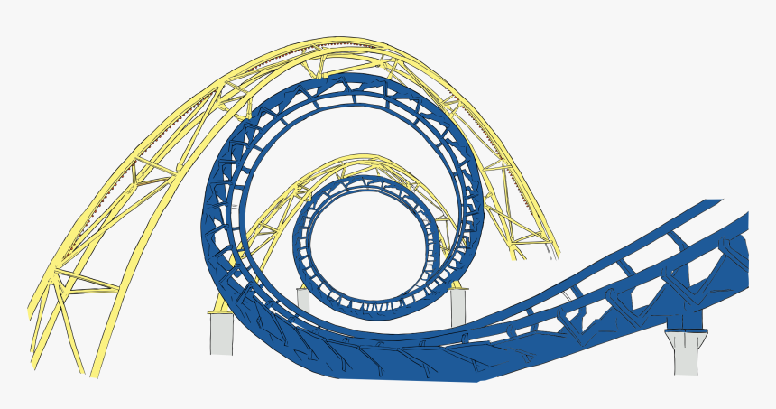 Corkscrew Roller Coaster Clipart, HD Png Download, Free Download