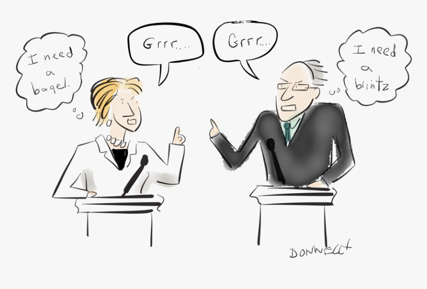Hillary Drawing Political Cartoon Debate - Cartoon, HD Png Download, Free Download
