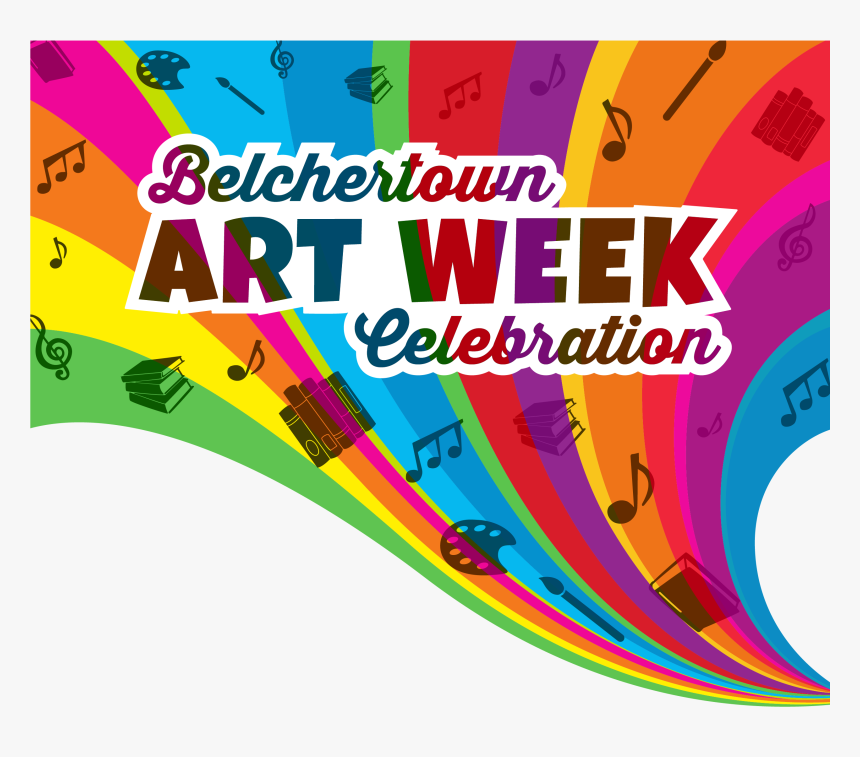 A Rainbow With The Words "belchertown Art Week Celebration" - Graphic Design, HD Png Download, Free Download