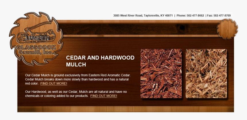 Glasscock Sawmill, Inc - Cedar Mulch, HD Png Download, Free Download