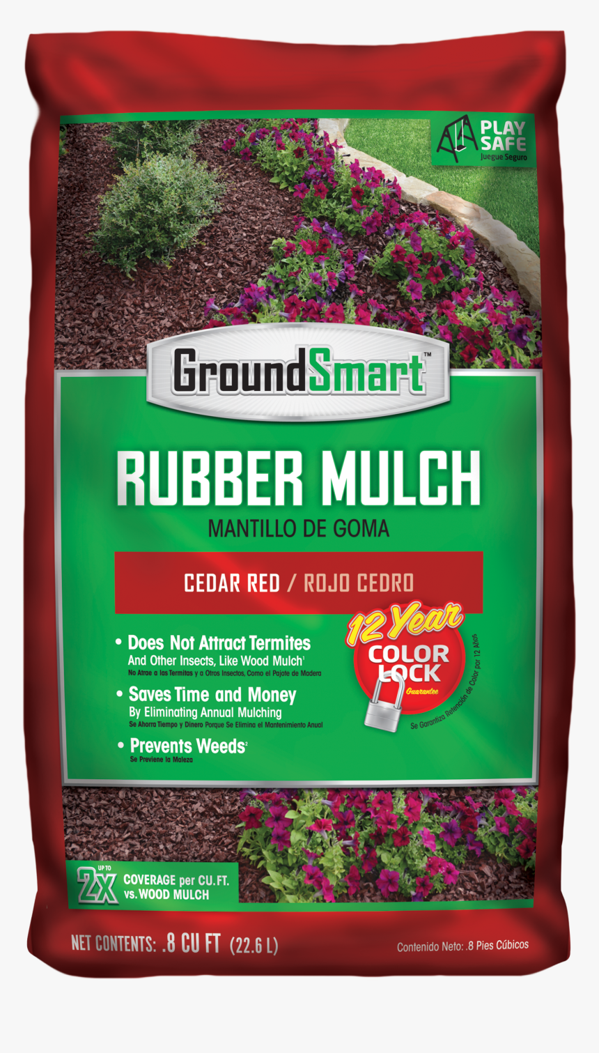 Groundsmart Rubber Mulch Cedar Red - Groundsmart Rubber Mulch, HD Png Download, Free Download