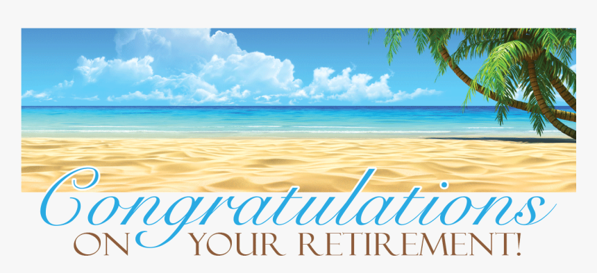 Congrats On Retirement - Beach Tropical Background, HD Png Download ...