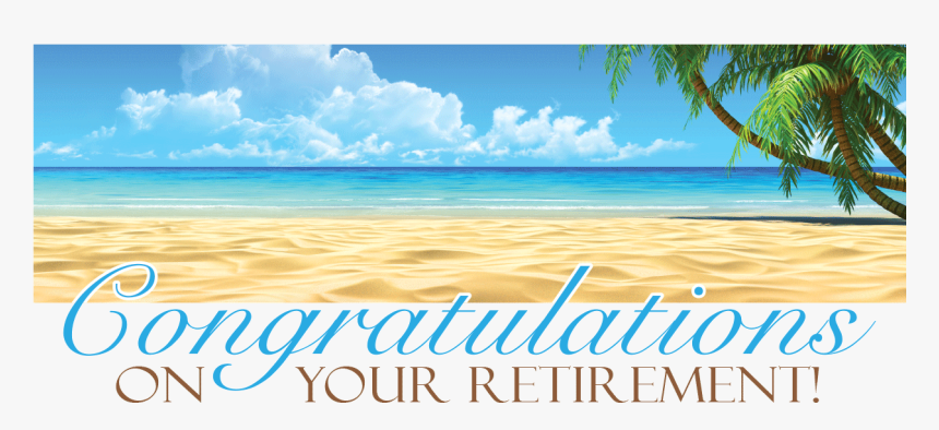 Congrats On Retirement - Beach Tropical Background, HD Png Download, Free Download