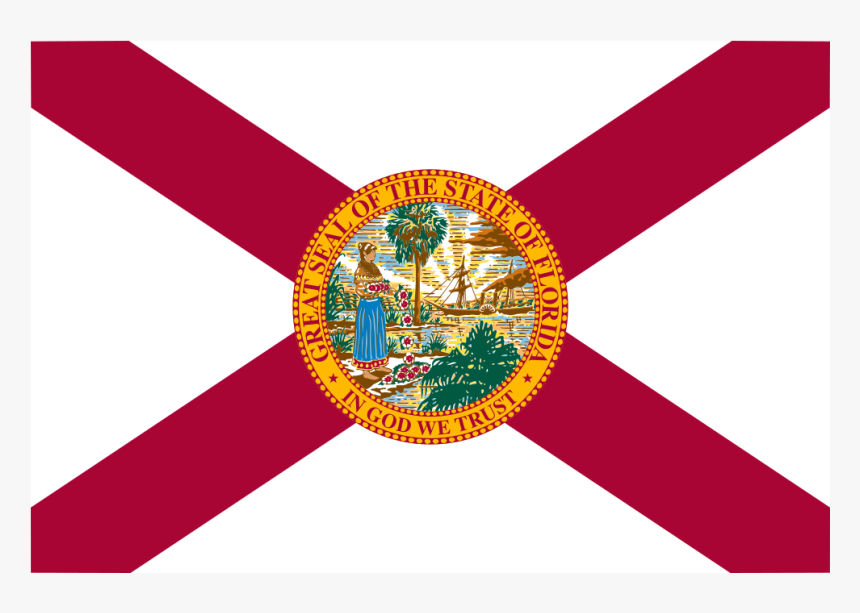 Us Fl Florida Flag Icon - Florida State Flag License Plate, HD Png Download, Free Download