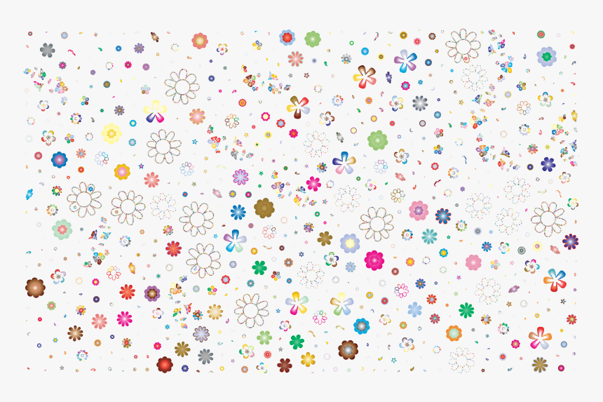 Prismatic Floral Background No Black - Flowers Confetti Png, Transparent Png, Free Download