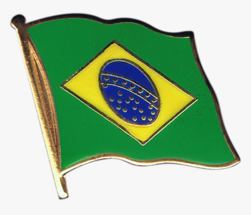 Brazil Flag Pin, Badge - Mexican Flag Drawing Easy, HD Png Download, Free Download