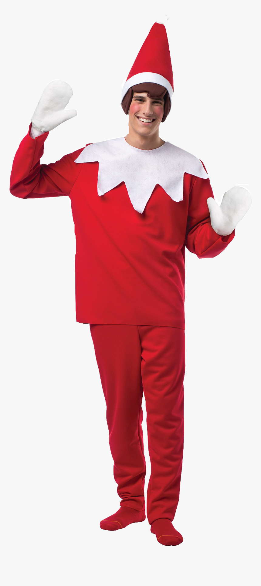 Christmas Dress Png Photo - Adult Elf On The Shelf Costume, Transparent Png, Free Download