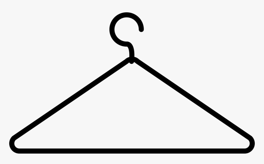 Coat Hanger Thin Outline - Clothes Hanger Outline Png, Transparent Png, Free Download