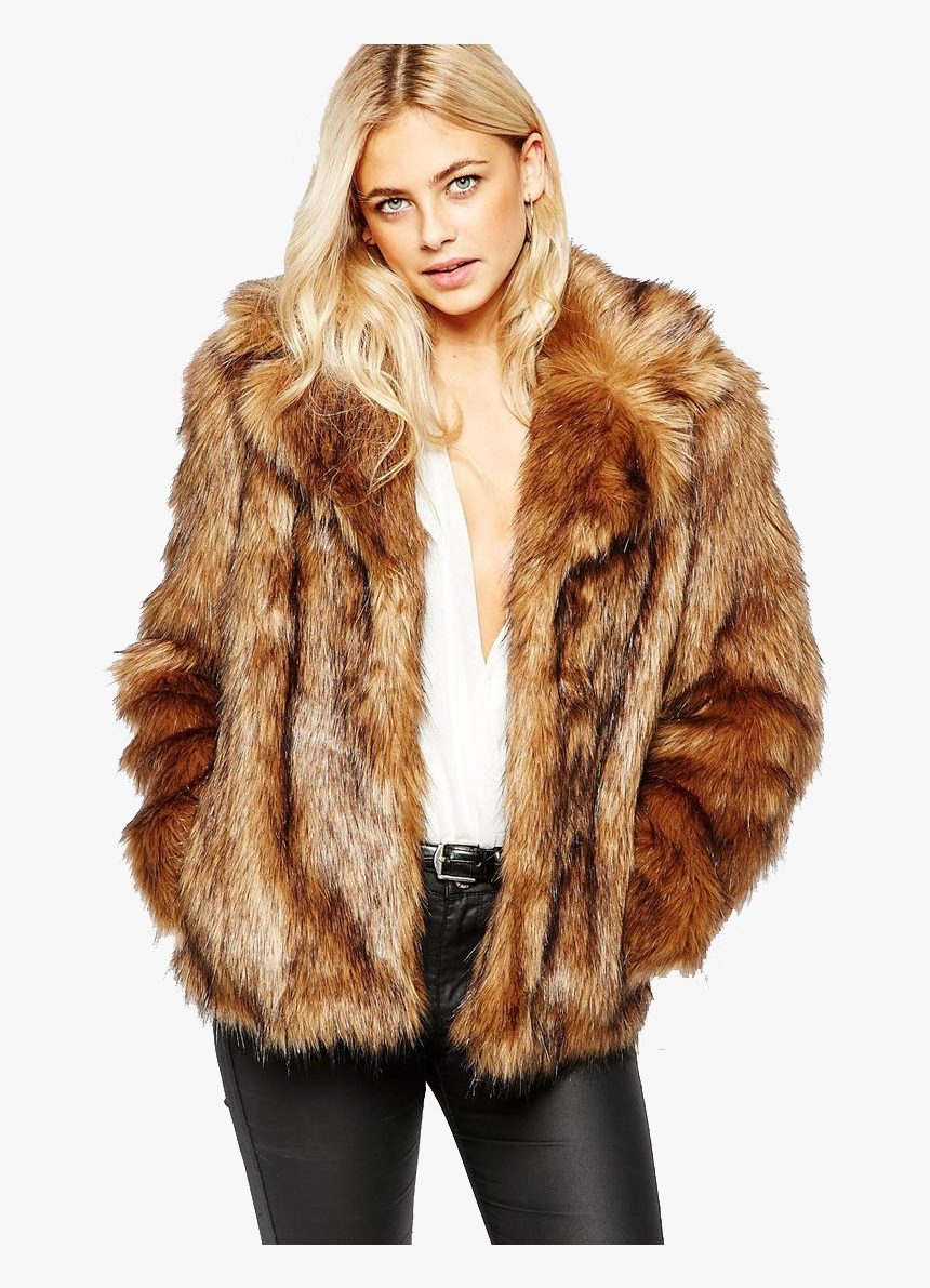 Fur Coat Png Transparent - Fake Fur Coat Brown, Png Download, Free Download