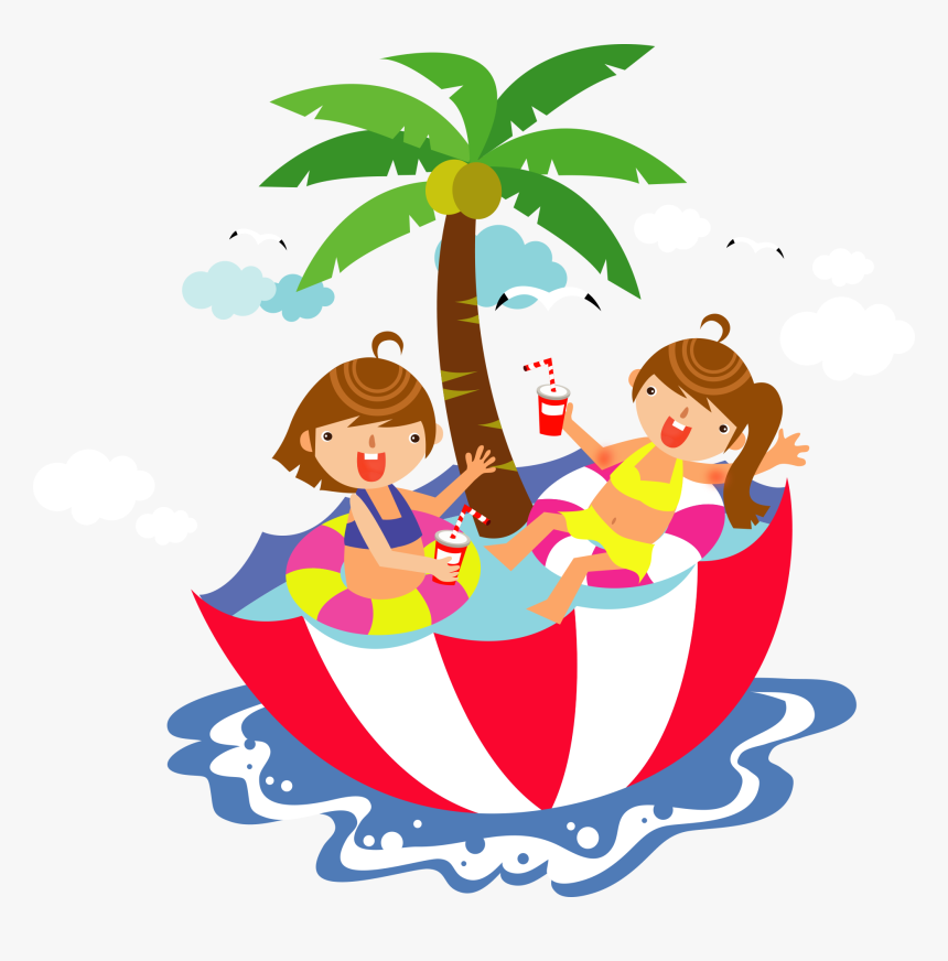 Child Swimming Pool Clip Art - Cliparts Swimming Cartoon, HD Png Download, Free Download