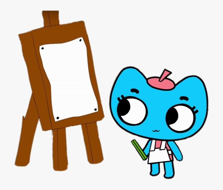 Kate The Artist Working On Canvas - Cartoon, HD Png Download, Free Download