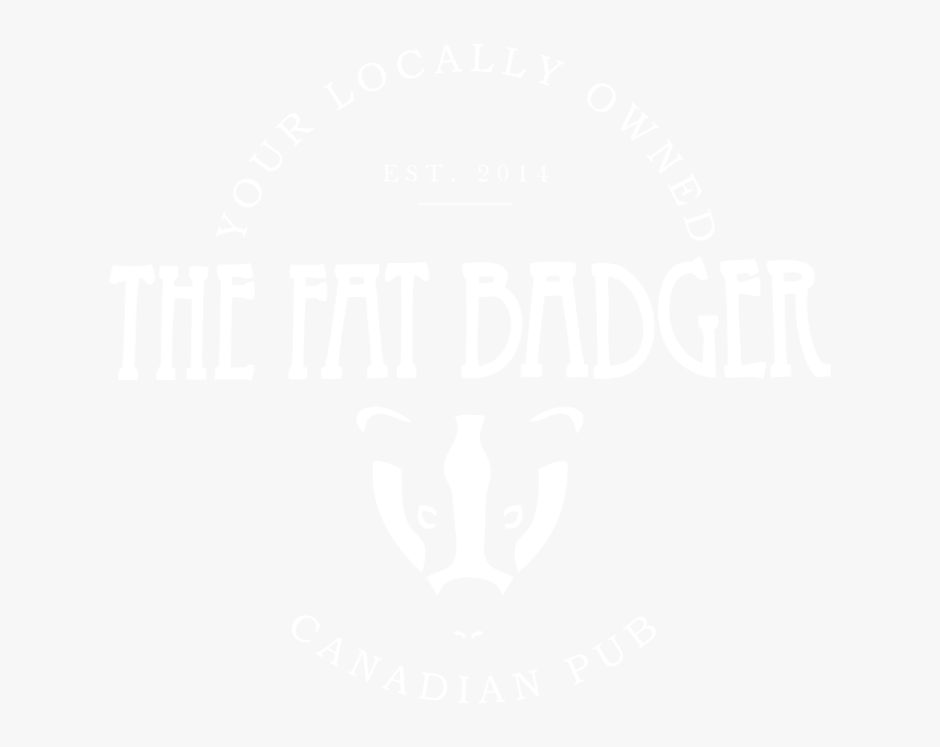 The Fat Badger White Logo - Poster, HD Png Download, Free Download