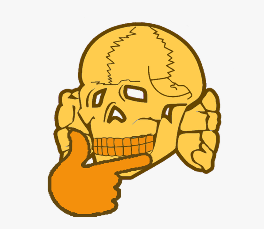 Thinking Emoji Skull, HD Png Download, Free Download