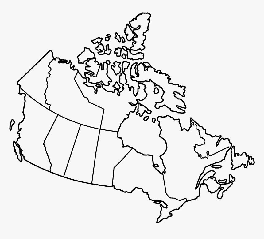 Canada Provinces Blank Map Of Canada Drawing Hd Png Download