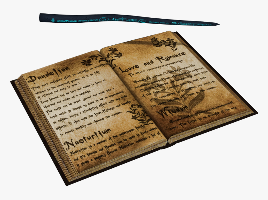 Spell Book And Wand, HD Png Download, Free Download