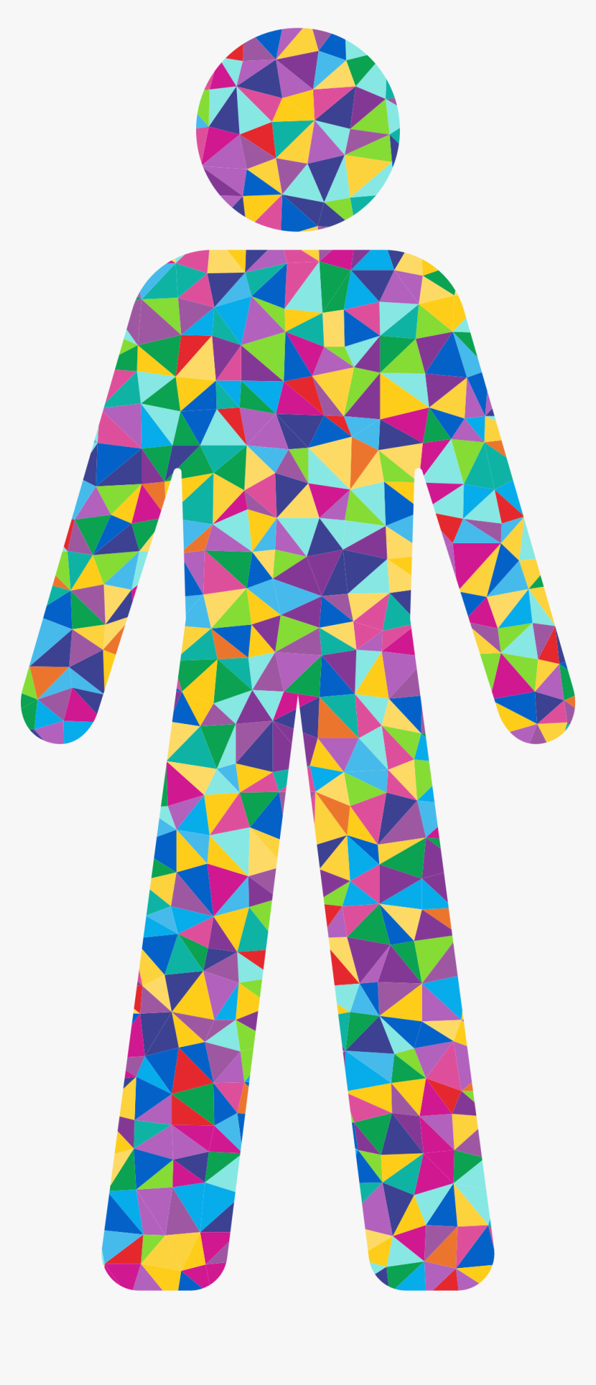 Prismatic Low Poly Male Symbol Silhouette Clip Arts - Gender Identity Data, HD Png Download, Free Download