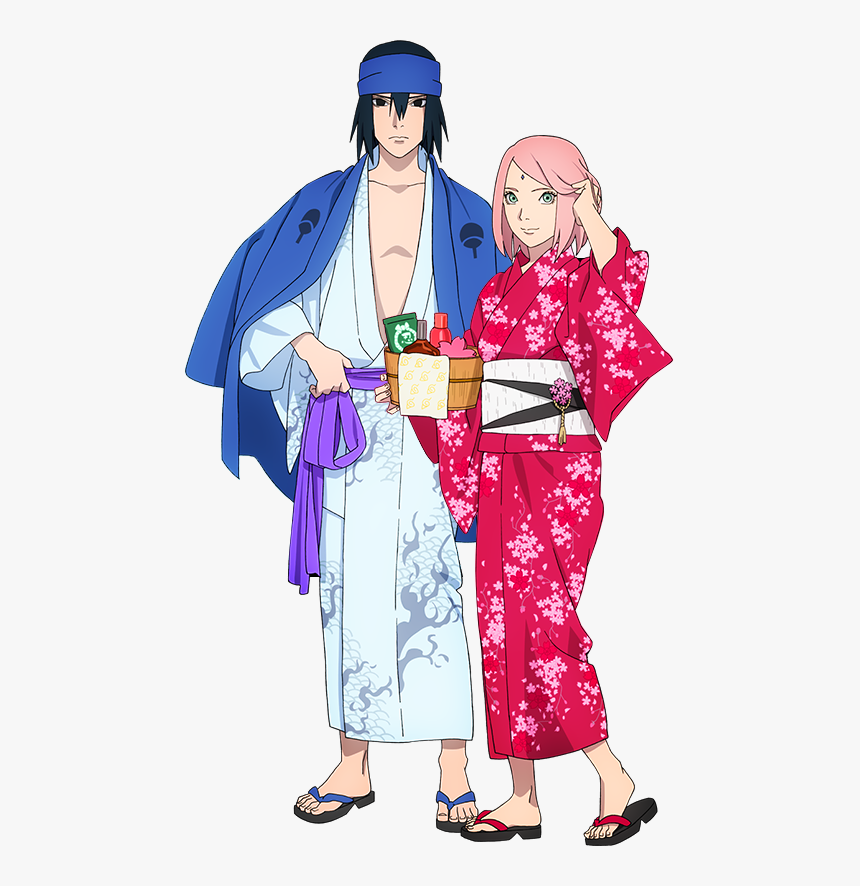 Sasusaku, Sasuke Uchiha, And Sakura Haruno Image - Naruto Sakura In Kimono, HD Png Download, Free Download