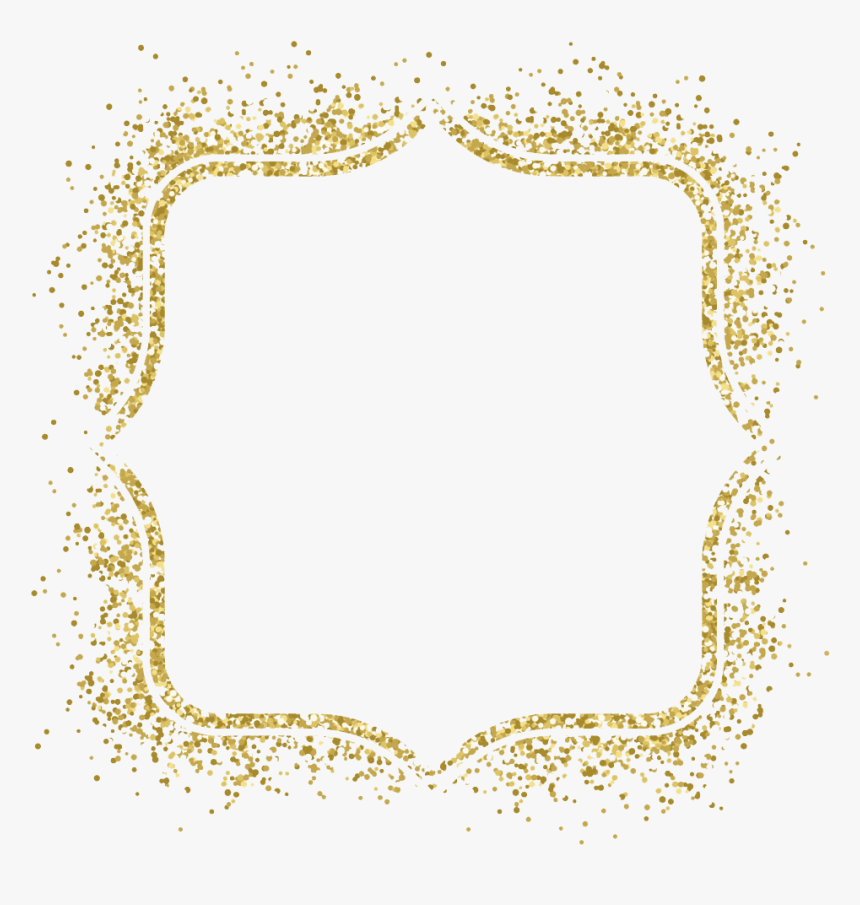 Gold Glitter Frame Png, Transparent Png, Free Download