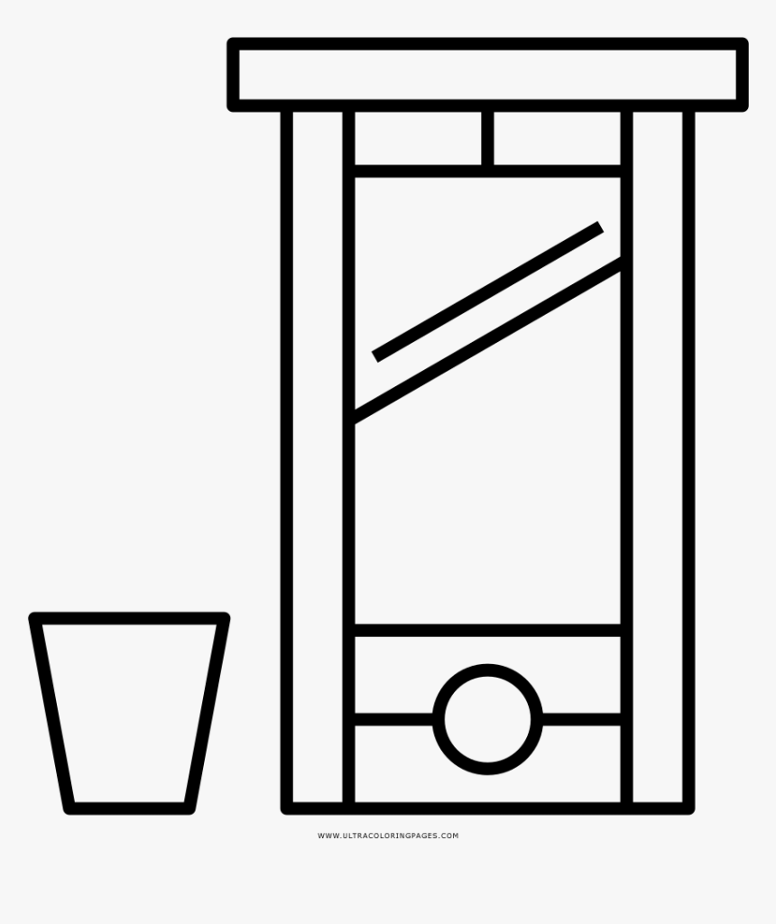 Guillotine Coloring Page - Line Art, HD Png Download, Free Download