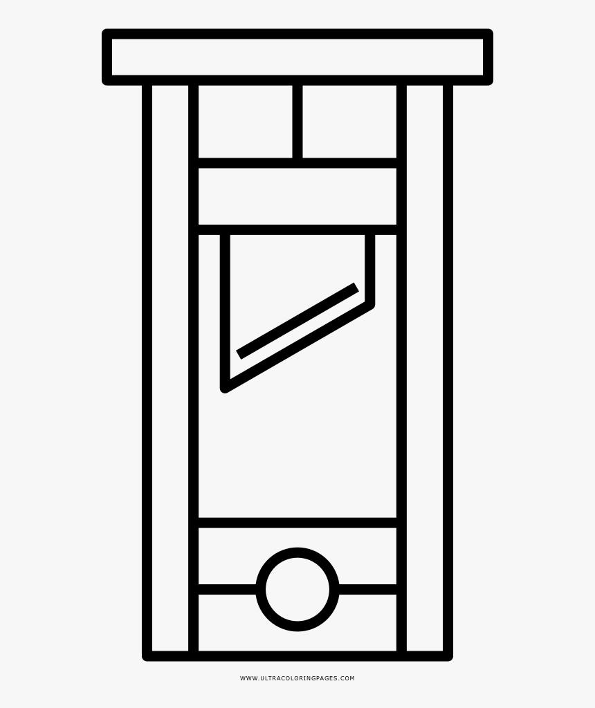 Guillotine Coloring Page - Coloring Pictures Of The Guillotine, HD Png Download, Free Download